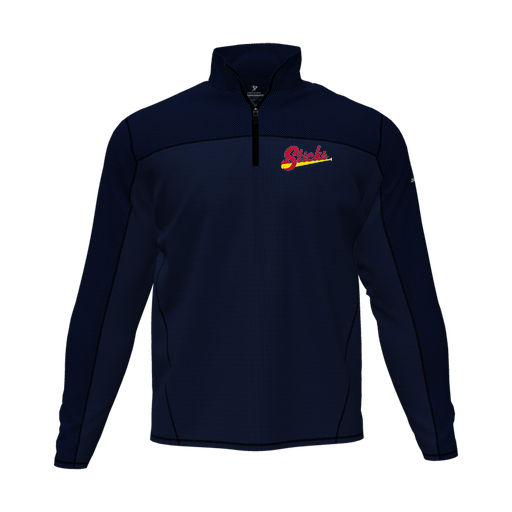 [CUS-DFW-QTRZ-PER-LSL-NVY-AS-LOGO2] Quarter Zip Pullover (Adult S, Navy, Logo 2)