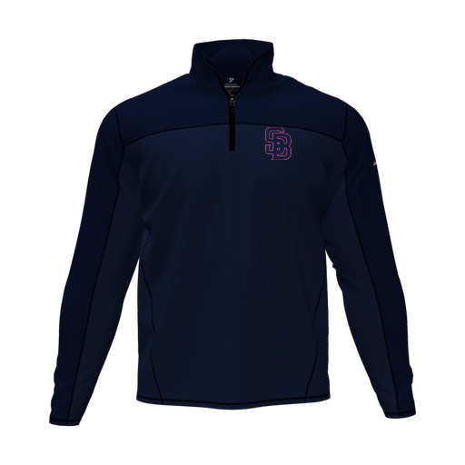[CUS-DFW-QTRZ-PER-LSL-NVY-AS-LOGO3] Quarter Zip Pullover (Adult S, Navy, Logo 3)