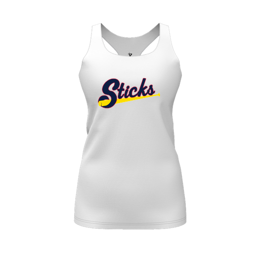 [FT0TRBWH-FYS-LOGO1] Decker Racerback Tank Top (Female Youth S, White, Logo 1)