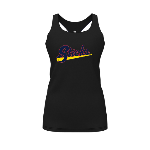 [FT0TRBBK-FYS-LOGO1] Decker Racerback Tank Top (Female Youth S, Black, Logo 1)