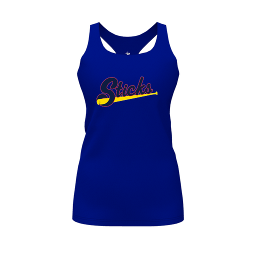 [FT0TRBRY-FYS-LOGO1] Decker Racerback Tank Top (Female Youth S, Royal, Logo 1)