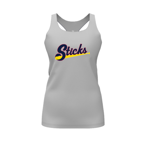 [CUS-DFW-RCBK-PER-GRY-FYS-LOGO1] Racerback Tank Top (Female Youth S, Gray, Logo 1)