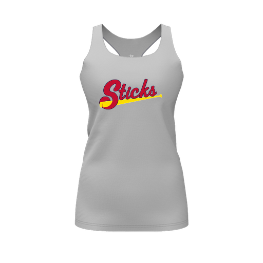 [FT0TRBGY-FYS-LOGO2] Decker Racerback Tank Top (Female Youth S, Gray, Logo 2)