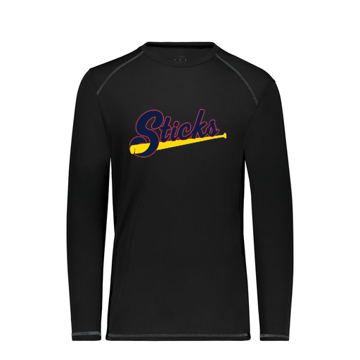 [6845.080.S-LOGO1] Men's SoftTouch Long Sleeve (Adult S, Black, Logo 1)