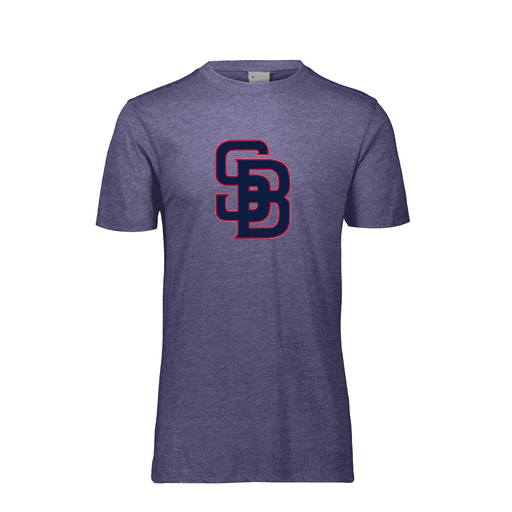 [FTSCUBNV-YS-LOGO3] Decker Youth Tri-Blend T-Shirt - Short Sleeve (Youth S, Navy, Logo 3)