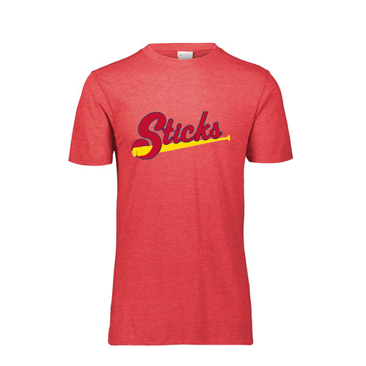 [FTSCUBRD-YS-LOGO2] Decker Youth Tri-Blend T-Shirt - Short Sleeve (Youth S, Red, Logo 2)