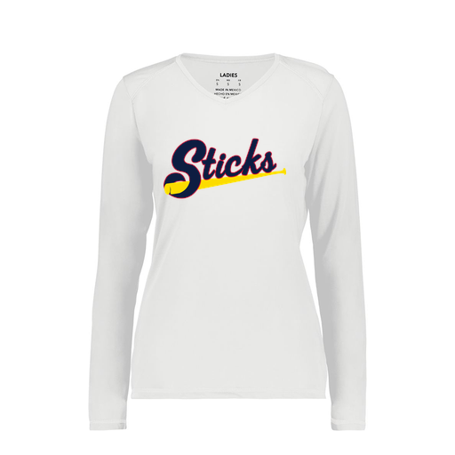 [6847.005.XS-LOGO1] Women's SoftTouch Long Sleeve (Female Adult XS, White, Logo 1)