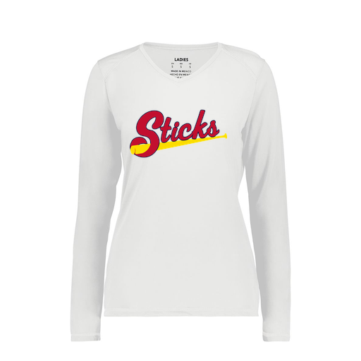 [6847.005.XS-LOGO2] Women's SoftTouch Long Sleeve (Female Adult XS, White, Logo 2)