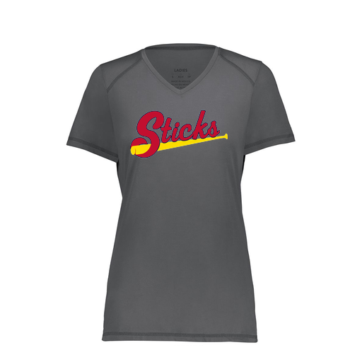 [6844.98D.XS-LOGO2] Women's SoftTouch Short Sleeve (Female Adult XS, Gray, Logo 2)