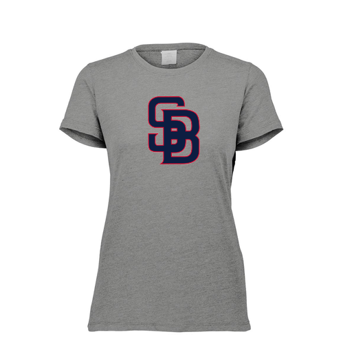 [FTSCUBGY-FAXS-LOGO3] Decker Women's Tri-Blend T-Shirt - Short Sleeve (Female Adult XS, Gray, Logo 3)