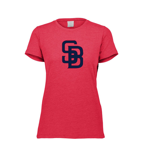 [FTSCUBRD-FAXS-LOGO3] Decker Women's Tri-Blend T-Shirt - Short Sleeve (Female Adult XS, Red, Logo 3)