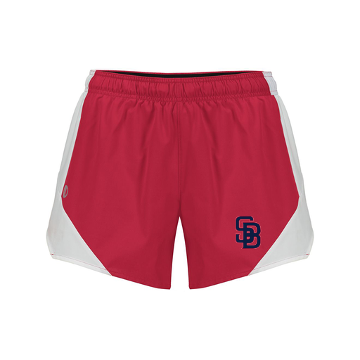 [229489.H01.S-LOGO3] Girls Olympus Shorts (Female Youth S, Red, Logo 3)