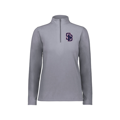 [6864.059.XS-LOGO3] Ladies MicroFleece 1/4 Zip Pullover (Female Adult XS, Gray, Logo 3)