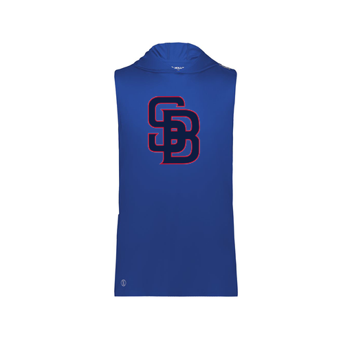 [222590.060.XS-LOGO3] Men's CoolDry Sleeveless Hoodie (Adult XS, Royal, Logo 3)