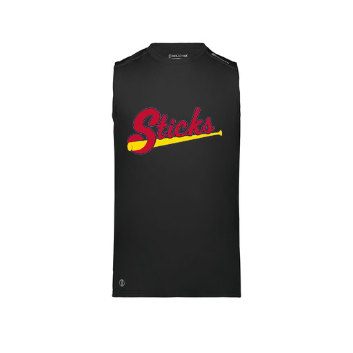 [222593.080.S-LOGO2] Men's CoolDry TankTop (Adult S, Black, Logo 2)