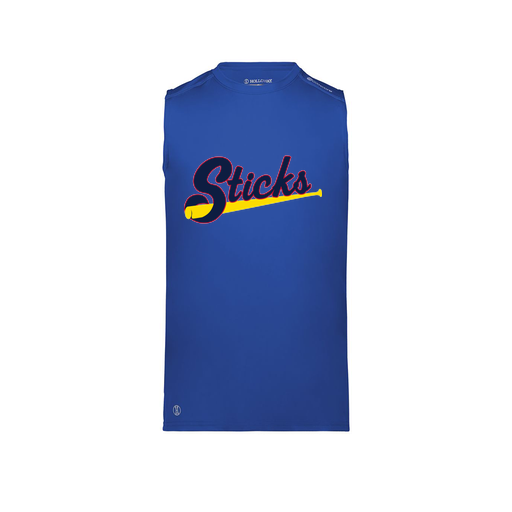 [222593.060.S-LOGO1] Men's CoolDry TankTop (Adult S, Royal, Logo 1)