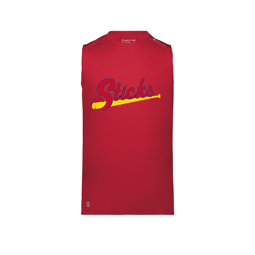 [222593.083.S-LOGO2] Men's CoolDry TankTop (Adult S, Red, Logo 2)