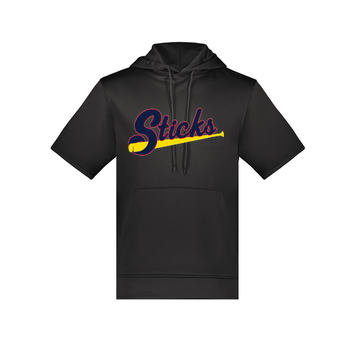 [6871.080.S-LOGO1] Men's Dri Fit Short Sleeve Hoodie (Adult S, Black, Logo 1)