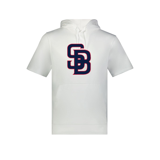 [6871.005.S-LOGO3] Men's Dri Fit Short Sleeve Hoodie (Adult S, White, Logo 3)