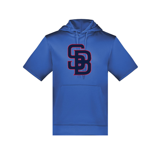 [6871.060.S-LOGO3] Men's Dri Fit Short Sleeve Hoodie (Adult S, Royal, Logo 3)