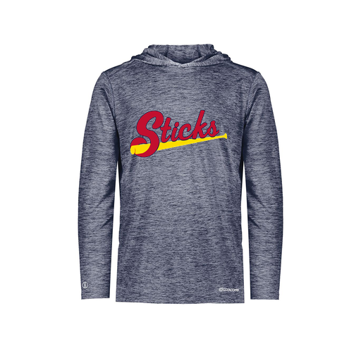 [FOLHCGNV-AS-LOGO2] Decker Men's Charge Hoodie (Adult S, Navy, Logo 2)