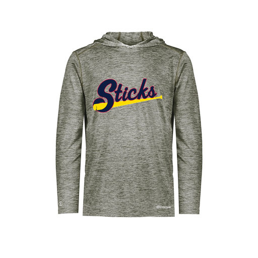 [FOLHCGGY-AS-LOGO1] Decker Men's Charge Hoodie (Adult S, Gray, Logo 1)