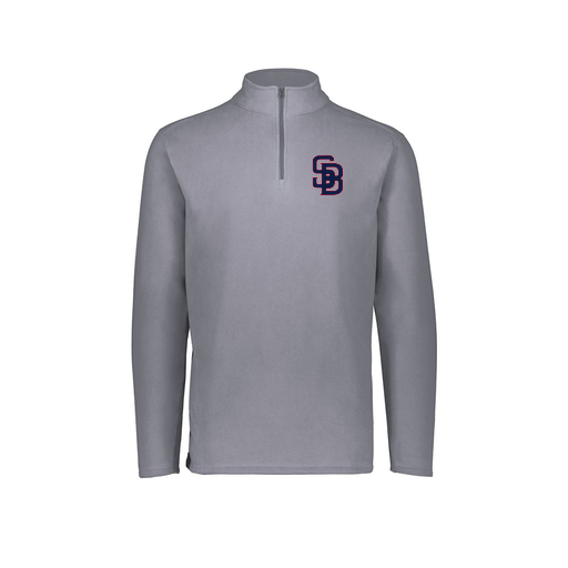 [6863.059.XS-LOGO3] Men's MicroFleece 1/4 Zip Pullover (Adult XS, Gray, Logo 3)