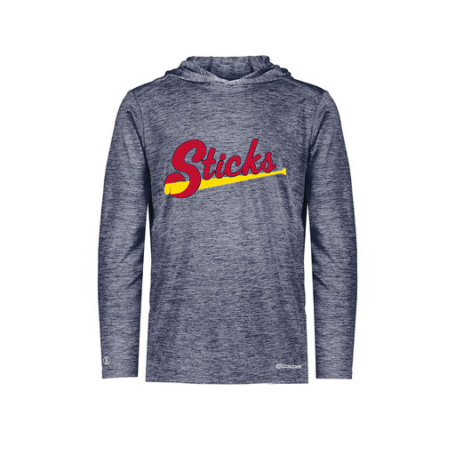 [FOLHCGNV-YS-LOGO2] Decker Youth Charge Hoodie (Youth S, Navy, Logo 2)