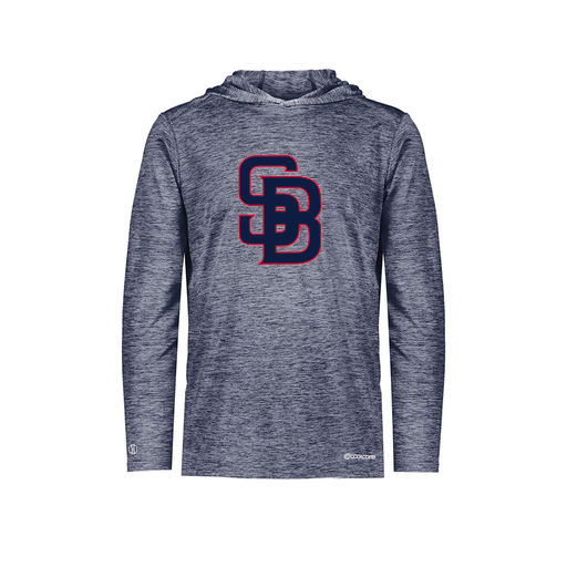 [FOLHCGNV-YS-LOGO3] Decker Youth Charge Hoodie (Youth S, Navy, Logo 3)