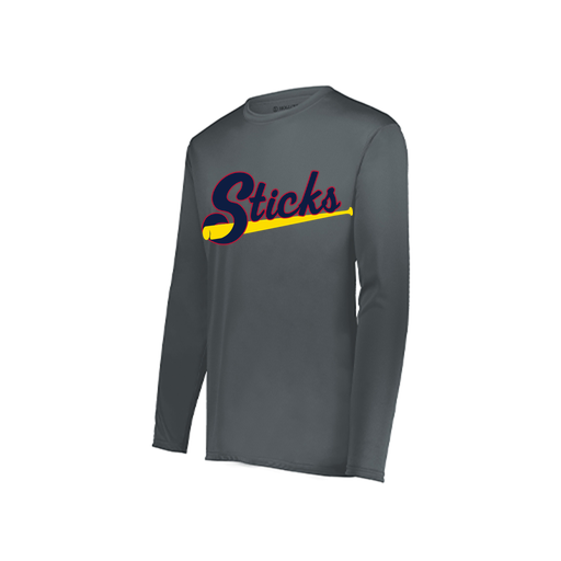 [222822.059.XS-LOGO1] Men's LS Smooth Sport Shirt (Adult XS, Gray, Logo 1)