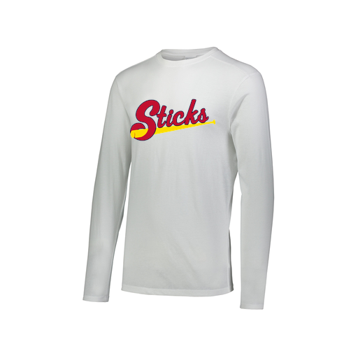 [FTLCUBWH-AXS-LOGO2] Decker Men's Tri-Blend T-Shirt - Long Sleeve (Adult XS, White, Logo 2)