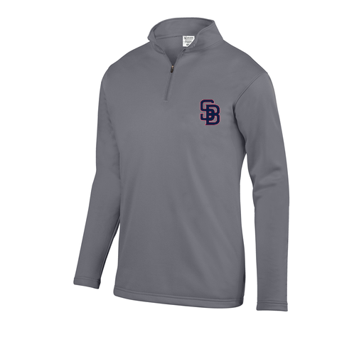 [FOLQFFGY-AS-LOGO3] Decker Men's FlexFleece 1/4 Zip (Adult S, Gray, Logo 3)