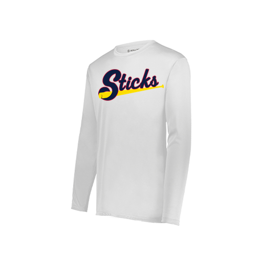 [222823.005.S-LOGO1] Youth LS Smooth Sport Shirt (Youth S, White, Logo 1)