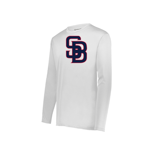 [222823.005.S-LOGO3] Youth LS Smooth Sport Shirt (Youth S, White, Logo 3)