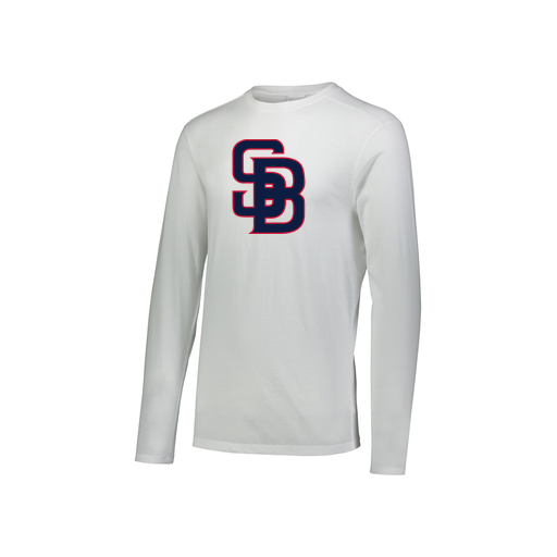 [FTLCUBWH-YS-LOGO3] Decker Youth Tri-Blend T-Shirt - Long Sleeve (Youth S, White, Logo 3)