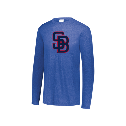 [3076.U55.S-LOGO3] Youth LS Ultra-blend T-Shirt (Youth S, Royal, Logo 3)
