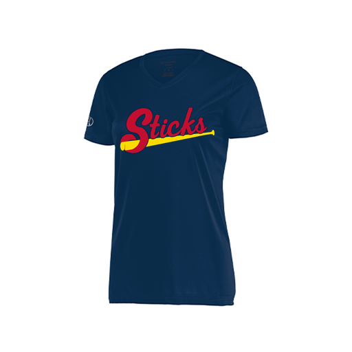 [222820.065.S-LOGO2] Ladies Movement Dri Fit Shirt (Female Adult S, Navy, Logo 2)