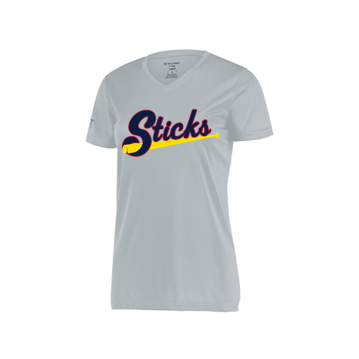 [222820.099.S-LOGO1] Ladies Movement Dri Fit Shirt (Female Adult S, Silver, Logo 1)