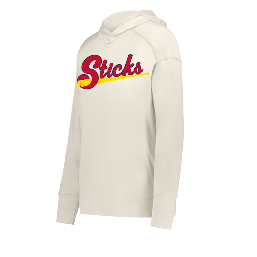 [222798-WHT-FAXS-LOGO2] Ladies Ventura Thin Knit Hoodie (Female Adult XS, White, Logo 2)