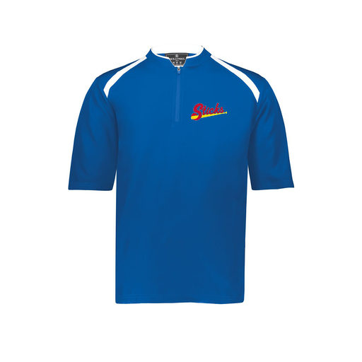 [229581-AS-RYL-LOGO5] Men's Dugout Short Sleeve Pullover (Adult S, Royal, Logo 5)