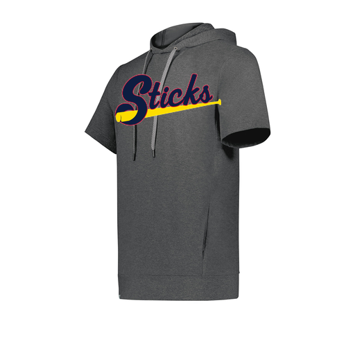 [222605-GRY-YS-LOGO4] YOUTH VENTURA SOFT KNIT SHORT SLEEVE HOODIE (Youth S, Gray, Logo 4)