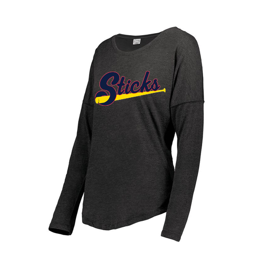 [FTLCUBBK-FAXS-LOGO1] Decker Women's Tri-Blend T-Shirt - Long Sleeve (Female Adult XS, Black, Logo 1)